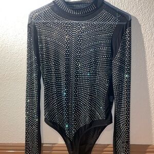 Black studded bodysuit